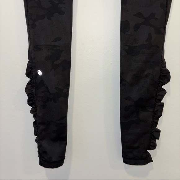 Lululemon Speed Tight Fullux Leggings Black Camo Athleisure Active Gym Running - Picture 13 of 14